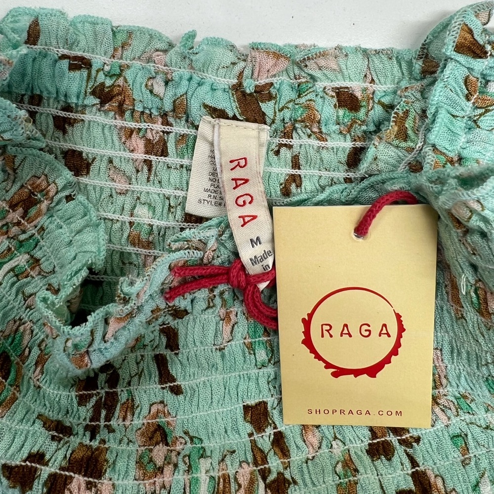 Anthropologie RAGA Shirred Bell Sleeve Crop Top New With Tags Size Small - Picture 4 of 13